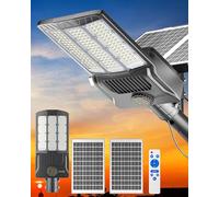Gefolly SL-8900W Solar Street Lights Outdoor, 550000LM Commercial Parking Lot Light Dusk to Dawn IP67 Waterproof 6500K Security Flood Lights Lamp for Yard, Road, Basketball Courts