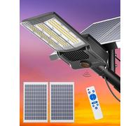 Gefolly SL-9900W Solar Street Lights Outdoor, 650000LM Commercial Parking Lot Light Dusk to Dawn IP67 Waterproof 6500K Security Flood Lights Lamp for Yard, Road, Basketball Courts