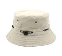 Gefomuofe Bush Hat Men Women Mesh Bucket Boonie Hat Wide Brim Sun Hat with Chin Strap Fishing Hat Outdoor Fishing Hat Summer Fashion Casual Sun Protection Parasol Trip Fisherman Hat, A beige, One Size