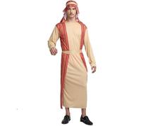 Gefomuofe Cosplay Costume Adult Saint Joseph Costume Jesus Biblical Religious Robe Medieval Cosplay Outfit Headscarf Suit Fancy Dress Shepherd Costume