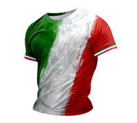 Gefomuofe Italy Cotton T-Shirt Personalised with Name and Number Men's Short Sleeve Men's Italian National Team T-Shirt Strength Europe League Theme Italy Player Number, A Green, S