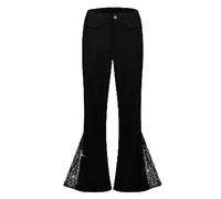 Gefomuofe Men's 70s Flare Trousers, Glitter Men's Clothing, 80s Disco Outfit Available in 6 Sizes, A Black, L