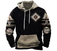 Gefomuofe Men's Hoodie Long Sleeve Printed Sweatshirt with Hood Top Oversize Man Pullover Tops Vintage Hooded Jacket Goth Sweat Jacket Sweatshirt for Fans Novelties Sweat Hood Hoodie, B Black, XL