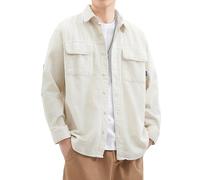 Gefomuofe Men's Long Sleeve Corduroy Shirt Casual Shirt Men Long Sleeve Slim Fit Santa Print Lapel Shirts Long Sleeve Western Cowboy Vintage Pearl Press Studs Work Shirt Casual Shirts with Chest