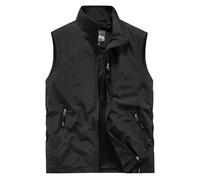 Gefomuofe Men's Work Vest Sleeveless Summer Sleeveless Jacket Spring Jacket Outdoor Vest Lightweight Cotton Fishing Vest Safari Vest Outdoor Climbing Camping Gilets Reporter Photo Vest for Hunting