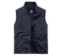 Gefomuofe Men's Work Vest Sleeveless Summer Sleeveless Jacket Spring Jacket Outdoor Vest Lightweight Cotton Fishing Vest Safari Vest Outdoor Climbing Camping Gilets Reporter Photo Vest for Hunting
