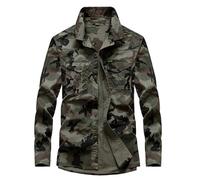 Gefomuofe Outdoor Shirts, Men's Safari Shirt with Detachable Sleeves, Quick-Drying, Breathable, Tactical Shirt, Lightweight Trekking Shirt, A Green, XL