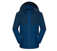 Gefomuofe Rain Jacket Men's Windproof Hiking Jacket Waterproof Breathable Waterproof Raincoat Rain Jacket 3 in 1 Lightweight Thin Rain Jacket Wind Jacket Outdoor Festival Large Sizes Windbreaker,