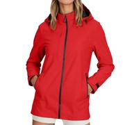 Gefomuofe Trench Coat Women's Zip Sports Jacket with Hat Windbreaker Breathable Mountain Jacket Transition Jacket Raincoat Hooded Jacket Sweatshirt Tops, red, 5XL