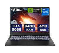 GeForce RTX 5060 Gaming Laptop Intel Core i7-14700HX 64GB DDR4 RAM 4TB SSD | 20 Cores 5.5GHz CPU, 8GB GDDR7 GPU, PCIe 4.0 SSD, 16" 2.5K 180Hz Ultra HD Display, Wi-Fi 6, RGB Backlit Keyboard, Win11 Pro