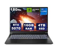 GeForce RTX 5070 Gaming Laptop Intel Core i7-14700HX 16GB DDR4 RAM 4TB SSD | 20 Cores 5.5GHz CPU, 8GB GDDR7 GPU, PCIe 4.0 SSD, 16" 2.5K 180Hz Ultra HD Display, Wi-Fi 6, RGB Backlit Keyboard, Win11 Pro