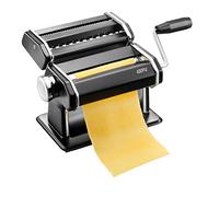 GEFU 89426 Pasta Machine Pasta PERFETTA Black Matt Italian Pasta Machine for Lasagne, Tagliolini and Tagliatelle