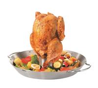 Gefu Bbq Chicken Roaster & Grill Wok Stainless Steel 2-In-1 Tool