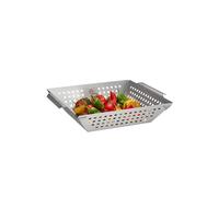 Gefu BBQ Large Grill Tray for Vegetables, Fish & Meat in Silver Gefu Silver