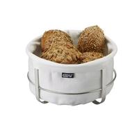 Gefu Brunch Bread Basket Round White With Cotton Lining