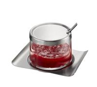 Gefu Brunch Glass Jam Jar with Stainless Steel Lid & Tray in Clear Gefu Clear
