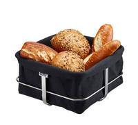 Gefu Brunch Square Bread Basket - Stainless Steel & Cotton in Black Gefu Black