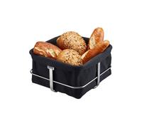 Gefu Brunch Square Bread Basket - Stainless Steel & Cotton in Black Gefu Black