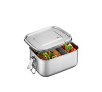 Gefu ENDURE Leak-Proof Premium Stainless Steel Lunch Box with Divider Small in Silver Gefu Silver One Size
