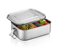 GEFU ENDURE Stainless Steel Lunchbox Small 1 Litre, Silver