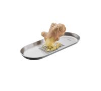 GEFU Jinsu Stainless Steel Ginger Grater, Spice Grater, Sharp Surface with Picking Edge for Ginger, Nutmeg and Spices