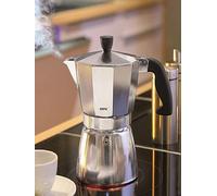 Gefu Lucino Espresso Maker 6 Cup Aluminium Moka Pot Black