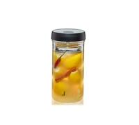 Gefu NATIVO Fermenting Jar 1.5 L with Ferment Vent System, Glass Fermentation Container with Weight, Stackable