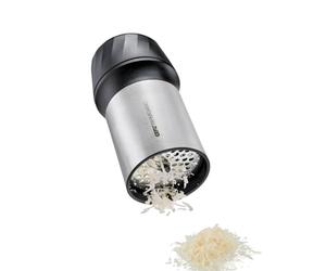 GEFU PARMIGIANO Fine and Flake Grater - Manual Cheese Grater with Interchangeable Diamond Laser Cut Discs for Parmesan, Chocolate & Nuts