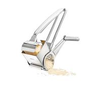 GEFU Queso Cheese Grater, Laser-Cut Grating Drum for Cheese, Nuts & Chocolate, Can be Disassembled and Dishwasher Safe, Crank for Right/Left-Handed Users