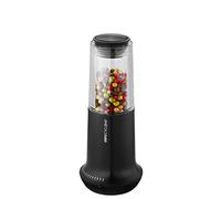GEFU Salt or Pepper Mill X-PLOSION M Black Manual Pepper Grinder | with 14 Settings CYCLONE Ceramic Cone Mechanism, 5.9 in