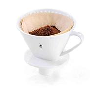 GEFU Sandro Porcelain Coffee Filter Size 4 for Pour Over Brewing, with Extended Spout