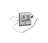 Gefu TEMPERE Oven & Meat Thermometer with Alarm in Silver Gefu Silver