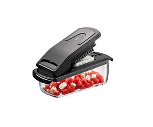GEFU TREPPO Cube and Stick Cutter - Vegetable & Fruit Dicer with Interchangeable Blades, 7 x 7 mm & 13 x 13 mm Cuts
