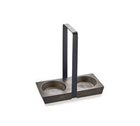 Gefu X-Plosion Acacia Wood Stand with Stainless Steel Handle M Size in Brown Gefu Brown