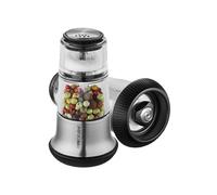 Gefu X-Plosion Pepper Mill with Integrated Salt Shaker in Silver Gefu Silver