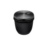 Gefu X-Plosion Salt Or Spice Pot With Wooden Spoon Black (150 Ml)