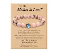 GeFuzer Birthday Gifts for Daughter Adult Moonstone Bracelet Bonus Daughter Gifts Jasper Beaded Bracelets for Women Gold Crown Stretch Bracelets Christmas Birthday Jewelry, To Niece, Metal, no