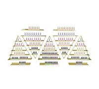 gegeweeret 5 PCS Nail Polish Display Rack Stand Holder, 5 Tiers Metal Wall Mounted Nail Polish Organiser, Display Rack Cosmetic Display Cases Lipstick Perfume Wall for Home Spa Nail Salon（Gold）