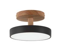 gegeweeret LED Ceiling Light 3 Color Temperature 3000/4000/6000K,Indoor Wooden Round Modern Led Ceiling Lights Illuminated Area 3㎡ for Lounge Hallway Home Office Porch [Energy Class E]