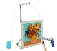 gegeweeret Tufting Frame, Rug Tufting Frame, Aluminium Alloy Tufting Frame Left and Right Adjustment Range 3.94-34.43in,for Tufting Devices, Punching Needles, Carpets, Tapestry Making, Sewing