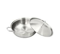 gegeweeret Wok Stainless Steel with Lid, 304 Stainless Steel Wok for Hotel Restaurant Home Kitchen, Induction Compatible, Dishwasher Safe (26cm/30cm/32cm ) (30cm)