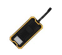 Gegong 20000mAh Solar Charged Power Bank Case Kit DIY | Rapid Charging Dual USB | Portable Backup Power (Yellow)