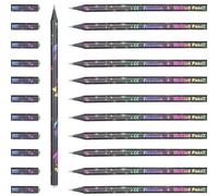 Gegong Black Wood HB Pencils 12 Pack Children Writing Drawing Tools Sparkling Crystal School Art Supplies Pre Sharpened