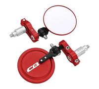 GEGWWFVVC Motorcycle 3 Inch Round Folding Bar End Side Mirrors CB125R CB650R CB190R CB250R CB300R CB400 CB500X CB1000R Handlebar Mirror(Red)