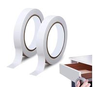 GegXcn 2 PCS 20mm x10m White Tape, Worktop Edging Strip, White Self-Adhesive Furniture Edging Strip for Furniture Restoration, Cabinet Repair,Wooden Panels, Easy DIY Application, Without Ironing