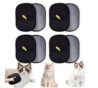 GegXcn 4PCS Pet Grooming Gloves, Cat Grooming Glove and Dog Grooming Gloves, Double-Sided Deshedding and Cat Hair Brush Static Removal Gloves for Pet Hair Removal from Furniture & Carpet