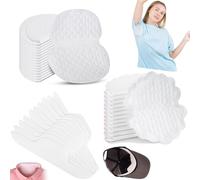 GegXcn 50 Pcs Armpit Sweat Pads, Absorb Underarm Sweat Pads for Women & Men, for Shirts, Polo, T-Shirts, Dresses, Lightweight (White)