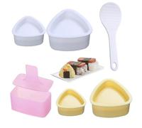GegXcn 6Pcs Sushi Making Kit, Onigiri Mould, Easy to Use, Easy to Carry, Suitable for Camping, Family Gatherings, Outing, Traveling, for DIY Sushi with Children, Family, and Friends