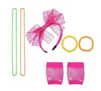 GegXcn 80s Fancy Dress for Women, 1980s Party Costume Set, Kids 80s Fancy Dress Girls, Children Vintage Theme Clothes Outfit, for Birthday Celebrations, Band Performances, Retro Role Play Events