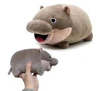 GegXcn Children's Soft Cuddly Plush Toy Animal, 12x22cm Hippo Plush Toys, Soft Hippo Stuffed Animal Pillow, for Kid Girl Boy, Serving as a Hugging Pillow, or Office Relaxation Companion